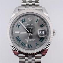 Rolex Datejust 41mm Wimbledon Jubilee Band and Fluted Bezel Wristwatch