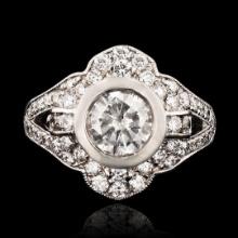 1.21 ctw CENTER Diamond Platinum Ring (2.29 ctw Diamonds)