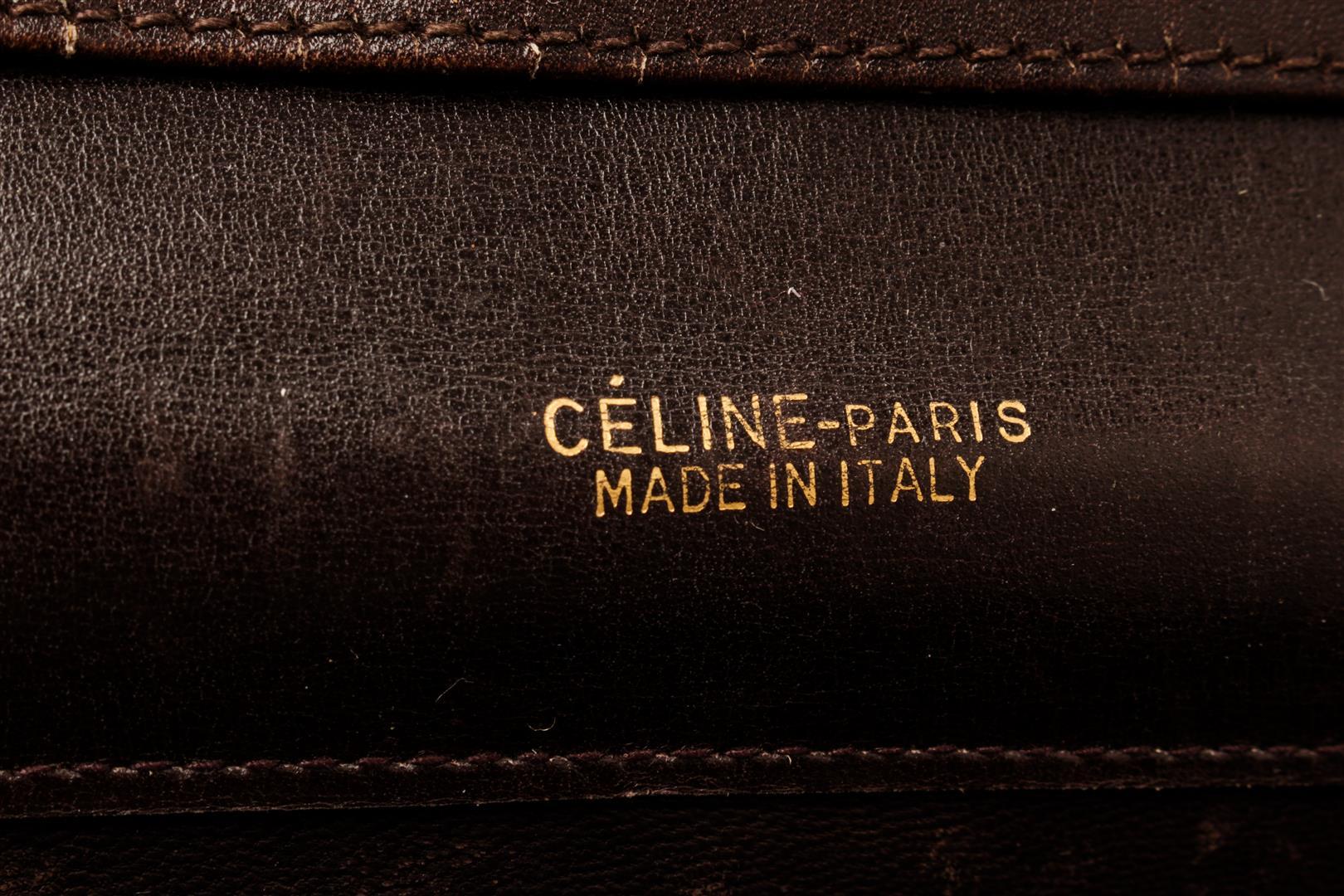 Celine Brown Canvas C Macadam Shoulder Bag