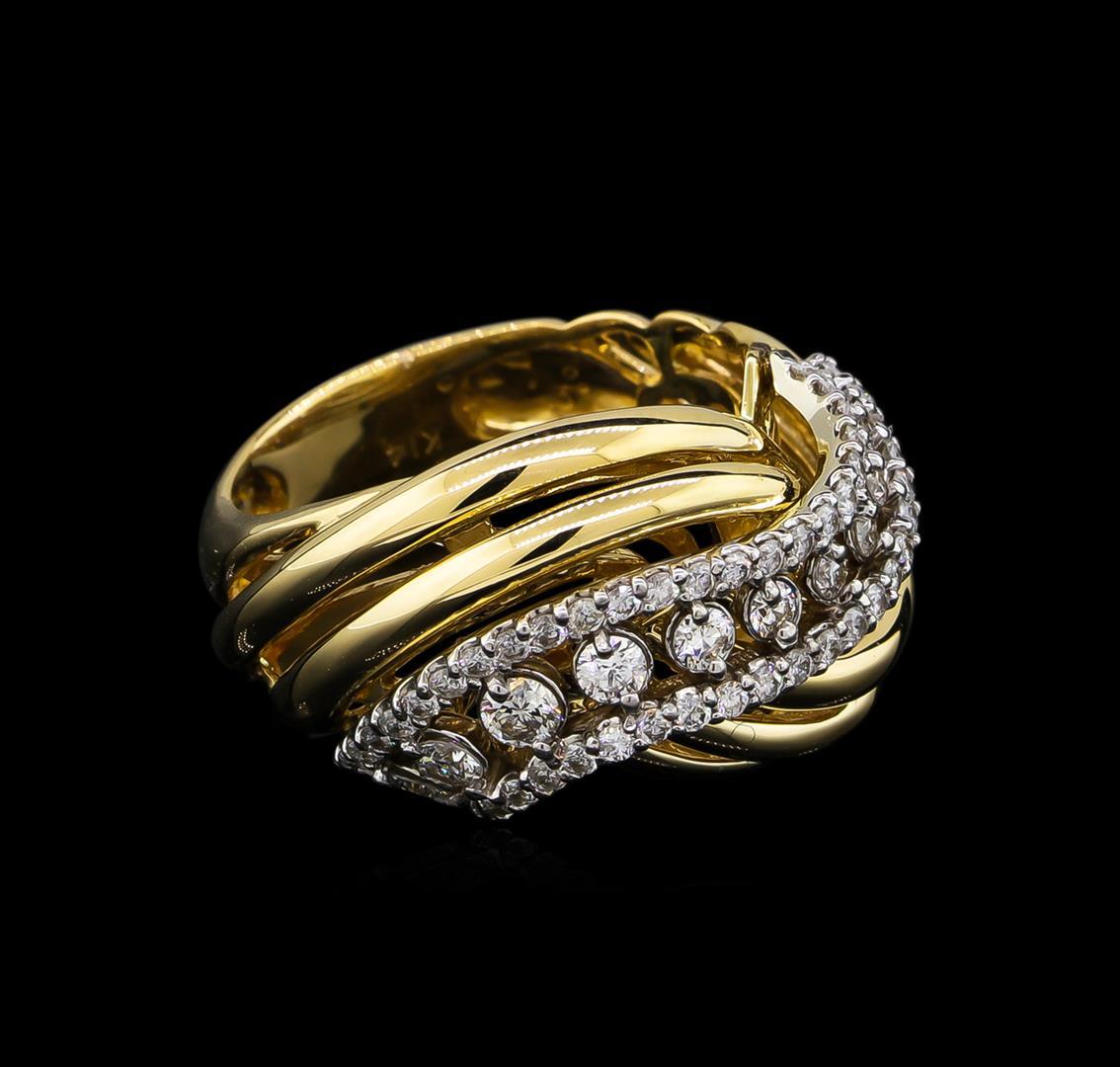 0.73 ctw Diamond Ring - 14KT Two-Tone Gold