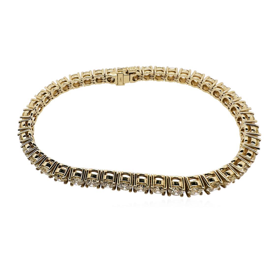 10.04 ctw Diamond Tennis Bracelet - 14KT Yellow Gold