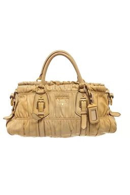 Prada Light Brown Leather Shoulder Bag