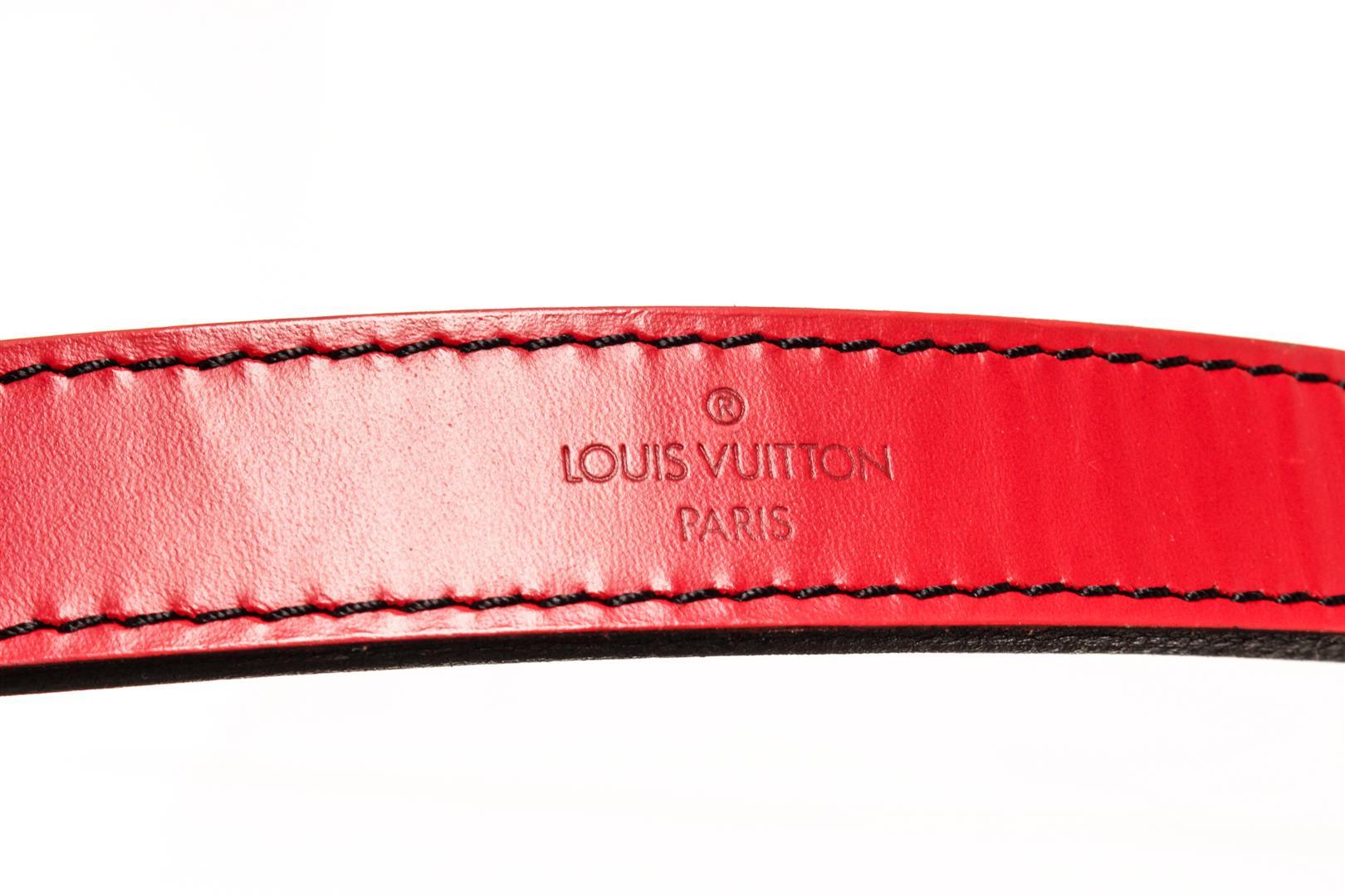 Louis Vuitton Black and Red Bicolor Epi Leather Noe Shoulder Bag