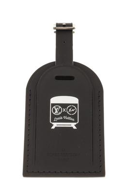 Louis Vuitton Black Leather Fragment Luggage Tag