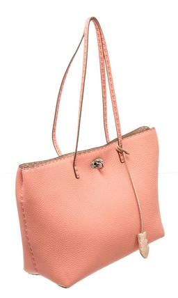 Fendi Pink Leather Selleria Tote Bag