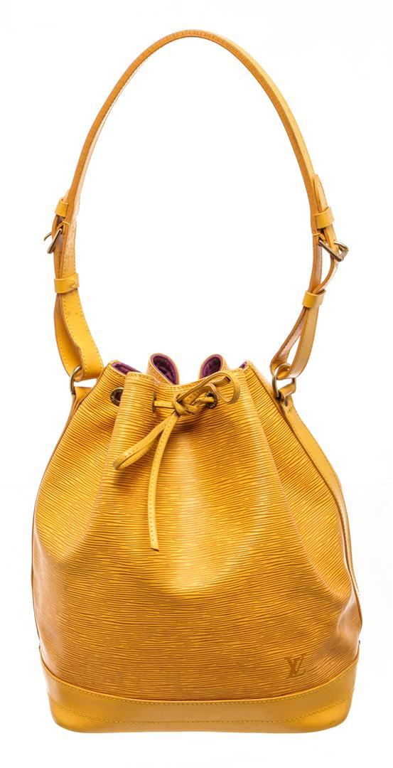 Louis Vuitton Yellow Leather Noe Shoulder Bag