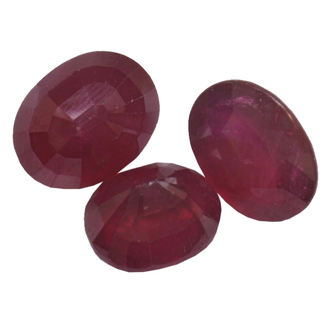 15.36 ctw Oval Mixed Ruby Parcel