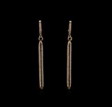 0.55 ctw Diamond Earrings - 14KT Rose Gold