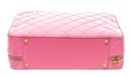 Chanel Pink Quilted Patent Leather 2-Way Bag