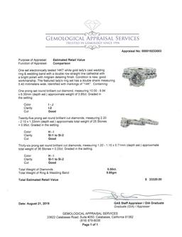 3.65 ctw Diamond Ring - 14KT White Gold