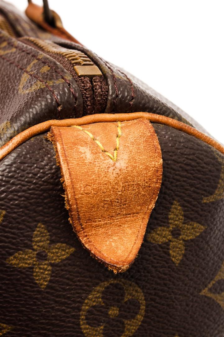 Louis Vuitton Brown Monogram Canvas Speedy 35 Satchel Bag