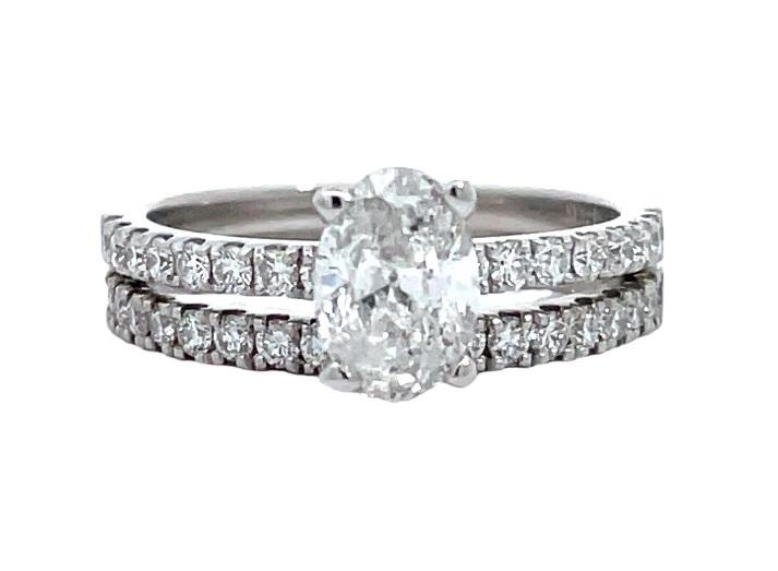 1.61 ctw Diamond Ring - 14K White Gold