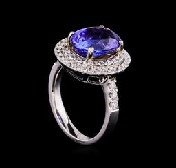 14KT Two-Tone 2.01 ctw Tanzanite and Diamond Ring