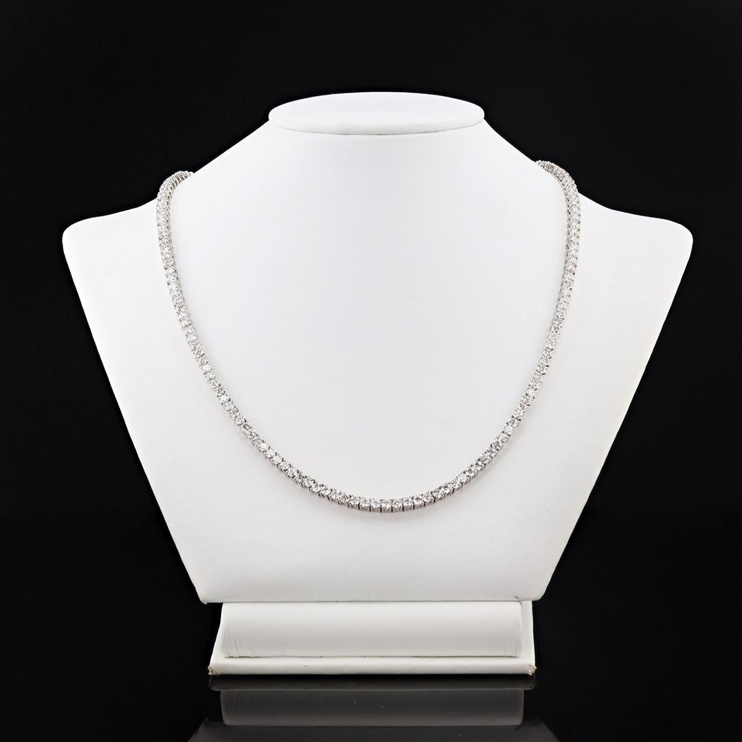 14.33 ctw Diamond Platinum Tennis Necklace