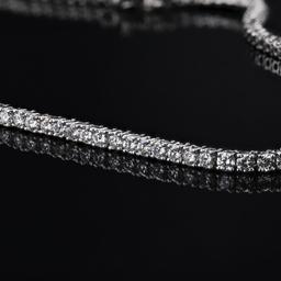 14.33 ctw Diamond Platinum Tennis Necklace