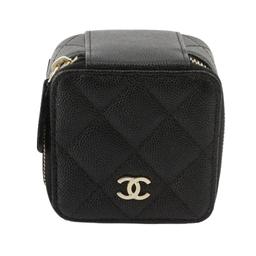 Chanel Black Quilted Leather Jewelry Box