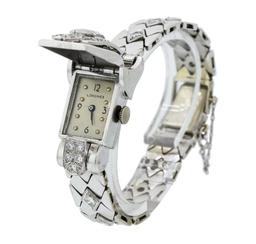 Longines Lady's Bracelet Watch - Platinum and 14KT White Gold