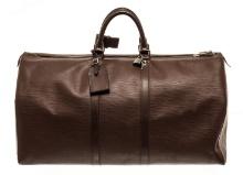 Louis Vuitton Brown Epi leather Keepall 55 Travel bag