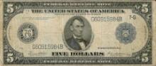 1914 $5 Federal Reserve Bank Note