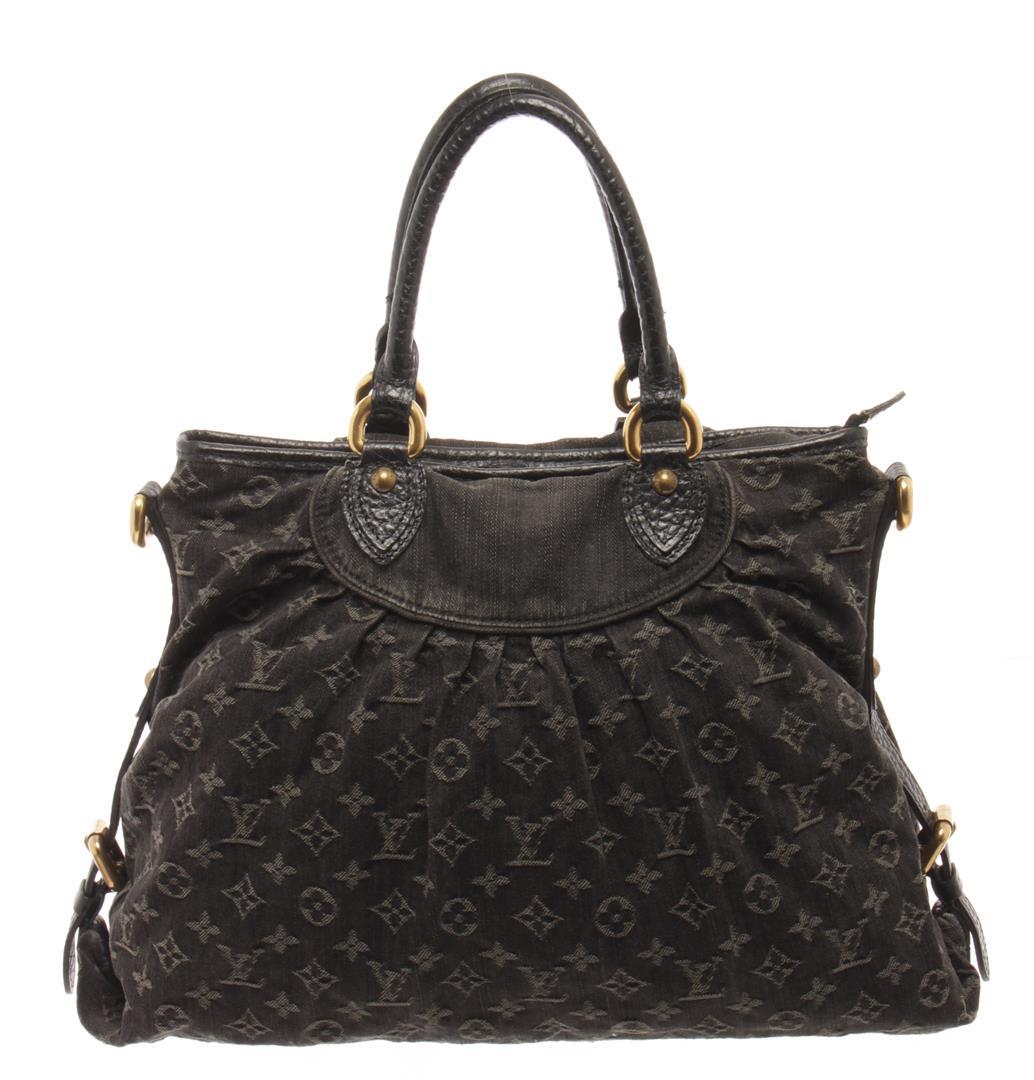 Louis Vuitton Black Denim Neo Cabby MM Shoulder Bag