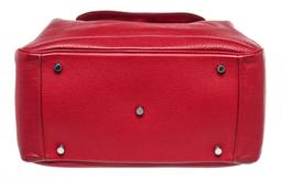 Hermes Red Taurillon Clemence Leather Lindy 34 Shoulder Bag