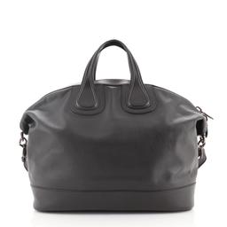 Givenchy Nigtingale Front Pocket Satchel Leather XL Black