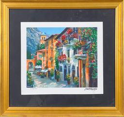 Village Hideaway - Custom Framed by Behrens, Howard