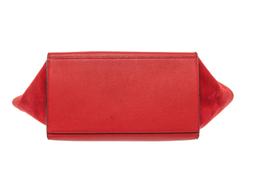 Celine Red Leather Medium Trapeze Shoulder Bag