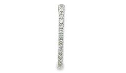 3.25 ctw Diamond Hoop Earrings - 14KT White Gold