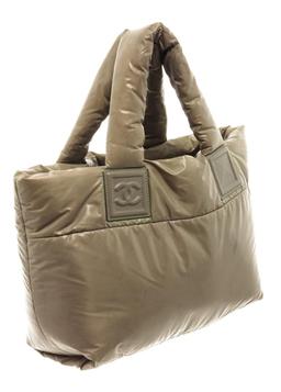 Chanel Khaki Nylon Coco Cocoon Tote Bag