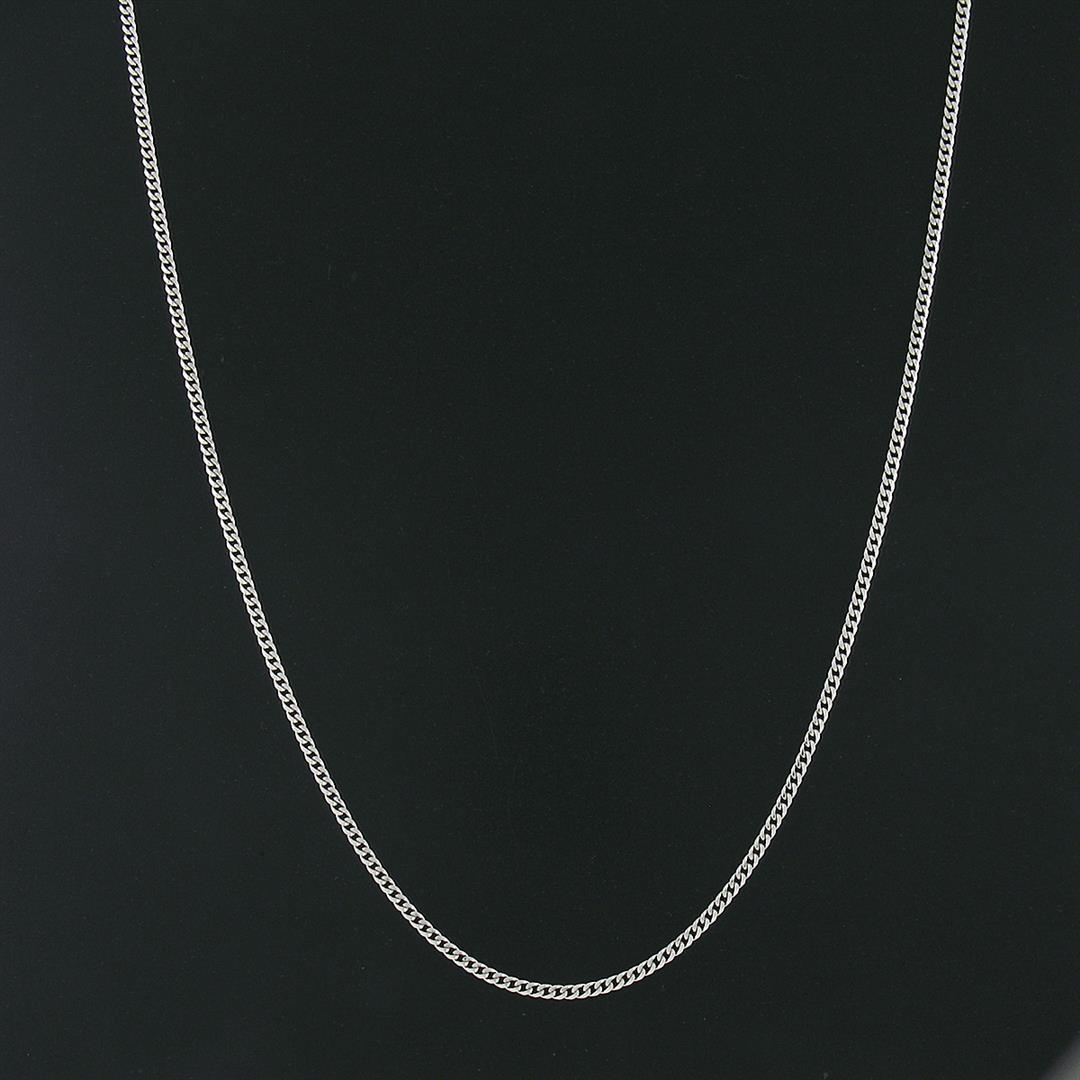 NEW Unisex Solid 14k White Gold 2.3mm Miami Cuban Curb Link 20" Chain Necklace