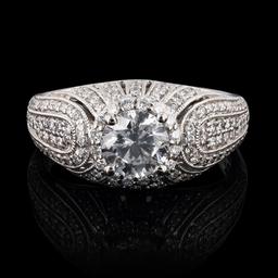 0.91 ctw CENTER Diamond Platinum Ring (1.51 ctw Diamonds)