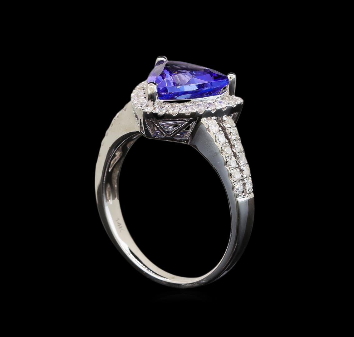 14KT White Gold 2.21 ctw Tanzanite and Diamond Ring