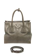 Prada Grey Leather 2way Tote Bag