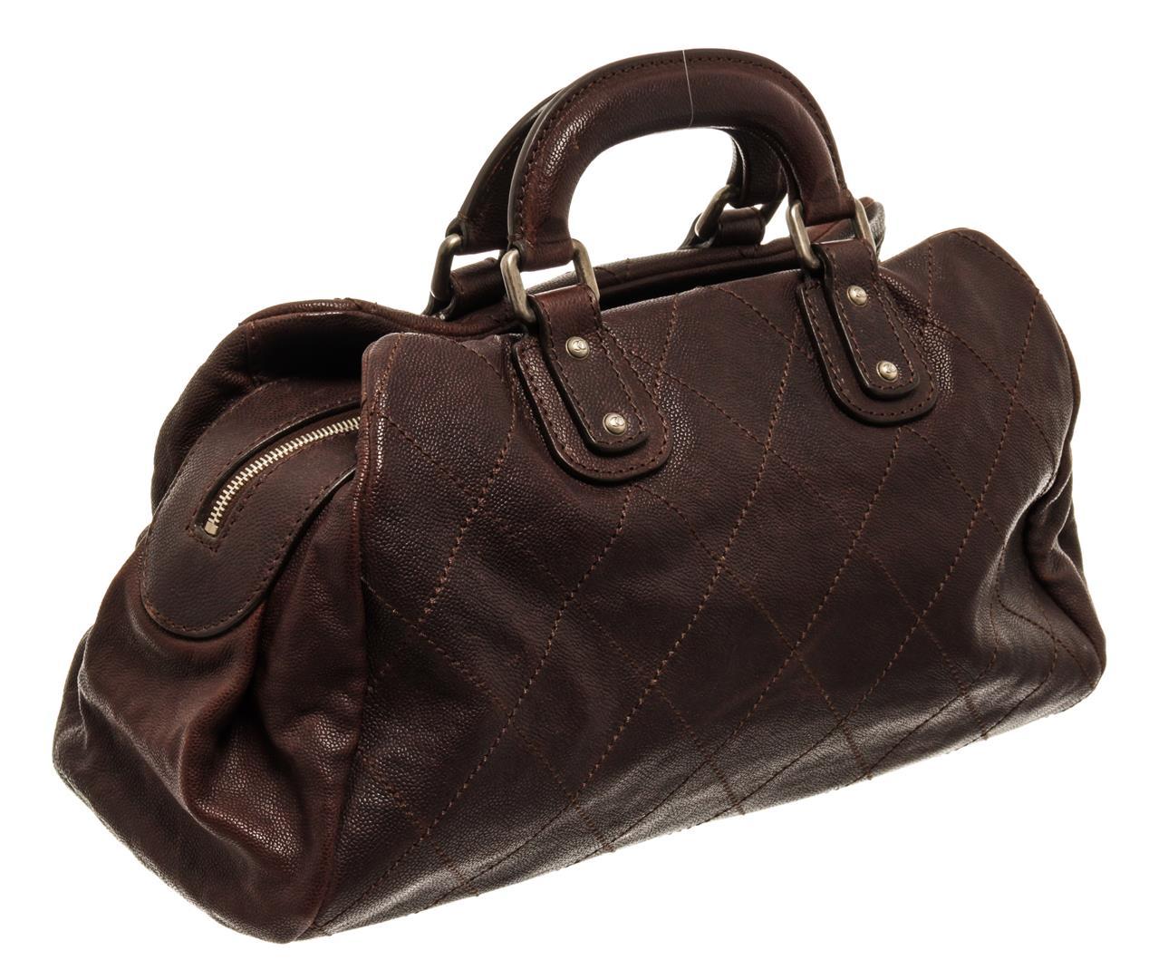 Chanel Brown Leather CC Handbag