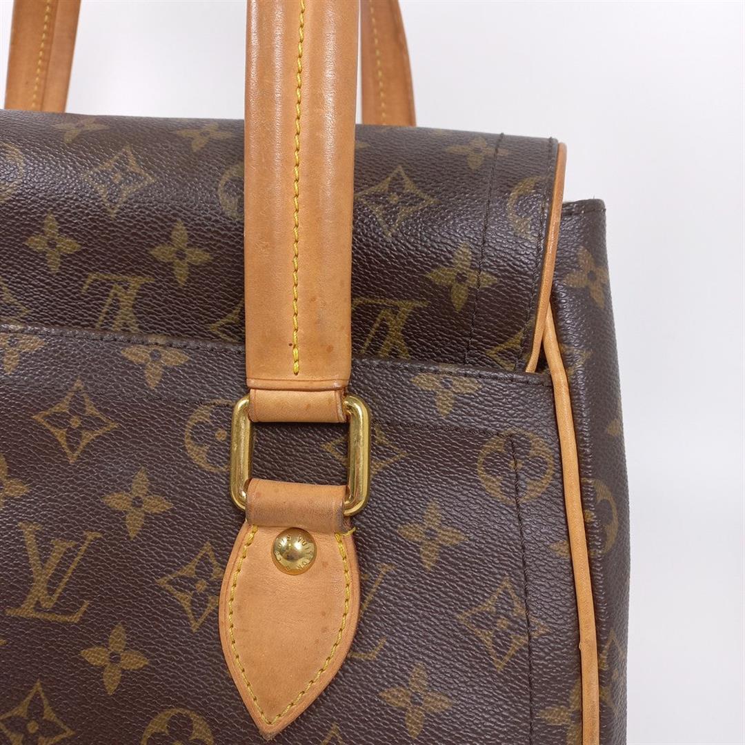 Louis Vuitton Brown Monogram Canvas Leather Beverly GM Shoulder Bag