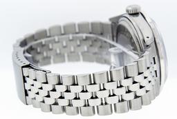 Rolex 36MM Stainless Steel Black Diamond 36MM Datejust Wristwatch
