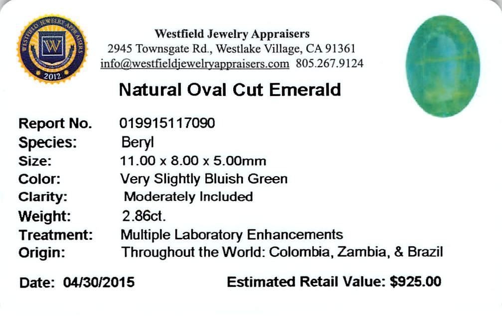 2.86 ctw Oval Emerald Parcel