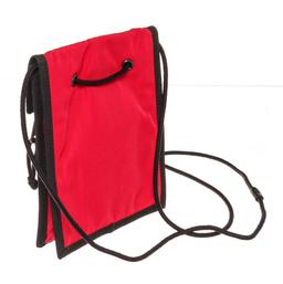 Balenciaga Red Black Canvas Explorer Small Pouch with Strap