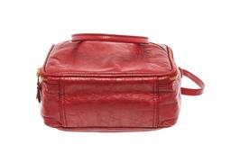 Balenciaga Red Leather Small Blanket Square Bag