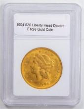 1904 $20 Liberty Head Double Eagle Gold Coin