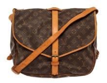 Louis Vuitton Brown Monogram Canvas Saumur 35 Messenger Bag