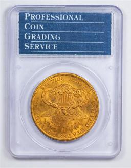 1904 $20 Double Eagle Gold Coin PCGS MS60