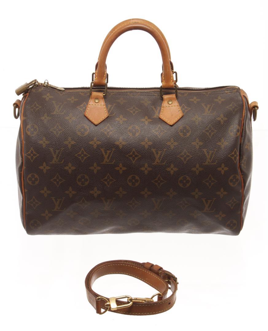 Louis Vuitton Brown Monogram Speedy 35 Bandouliere