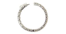 6.41 ctw Diamond Hoop Earrings - 14KT White Gold