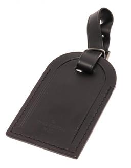 Louis Vuitton Black Leather Fragment Luggage Tag