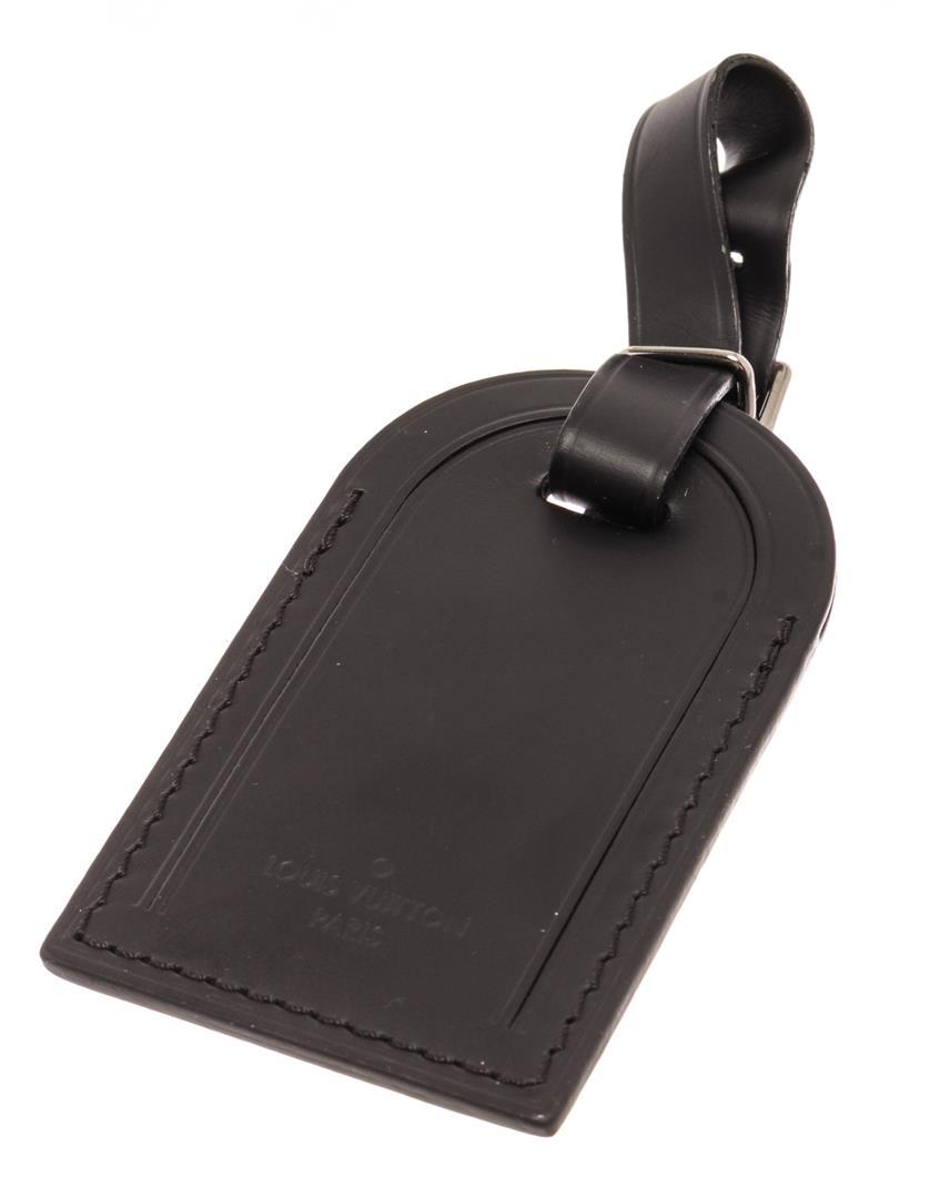 Louis Vuitton Black Leather Fragment Luggage Tag