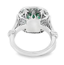 5.00 ctw Emerald and 1.06 ctw Diamond Ring - 14KT White Gold