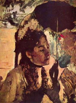 Edgar Degas - In The Tuileries - Woman With Parasol