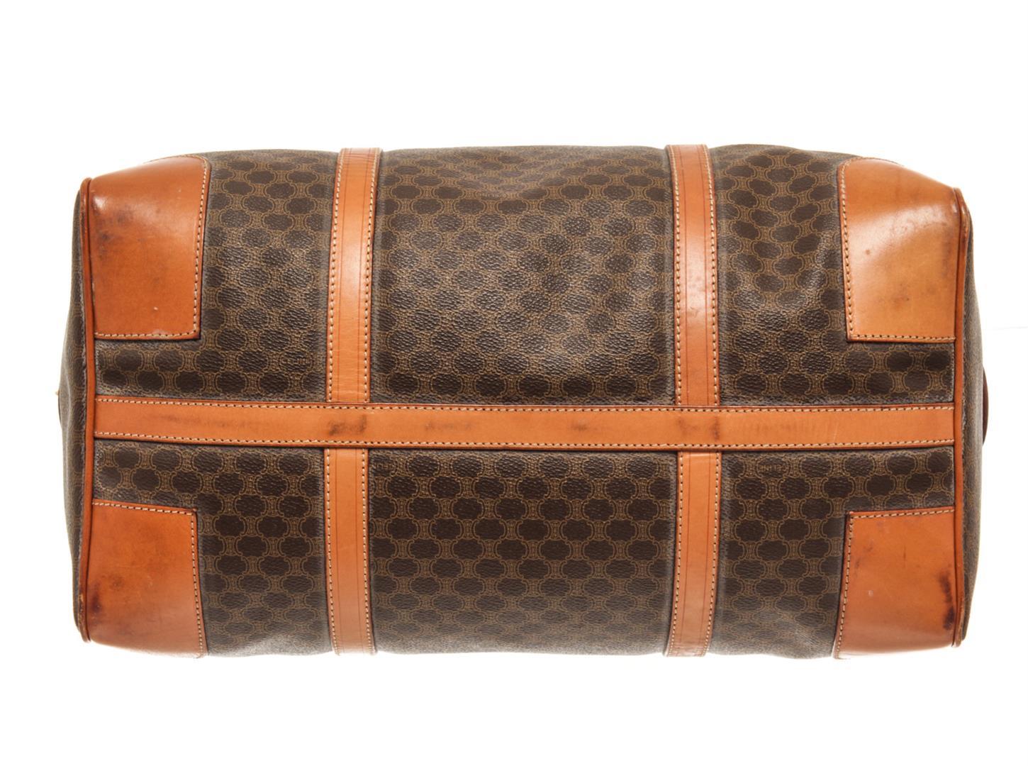 Celine Brown Macadam Boston Bag